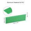 M.2 Aluminum Heatsink 70 X 22 X 3Mm E-Shape Green for 2280 SSD