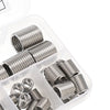 60PCS/set M3-M12 Thread Insert Set Stainless Steel Screw Thread Repair Insert Kit Wire Screw Sleeve Set