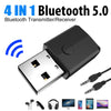 4 in 1 USB Bluetooth 5.0+EDR Transmitter Receiver,  Wireless Music Audio Stereo Receiver Fit for PC Laptop Computer Player, Bluetooth Headset, Bluetooth Speaker, USB Power Supply