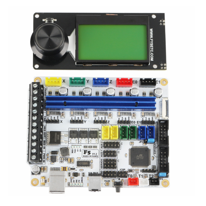F5 V1.2 Control Board ATMEGA 2560 Mainboard With MINI12864 mini 12864 LCD Display Kit Supports Marlin for 3D Printer DIY