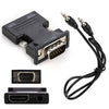 HDMI Female to VGA Male Adapter Converter with Audio Cable Support 1080P Output