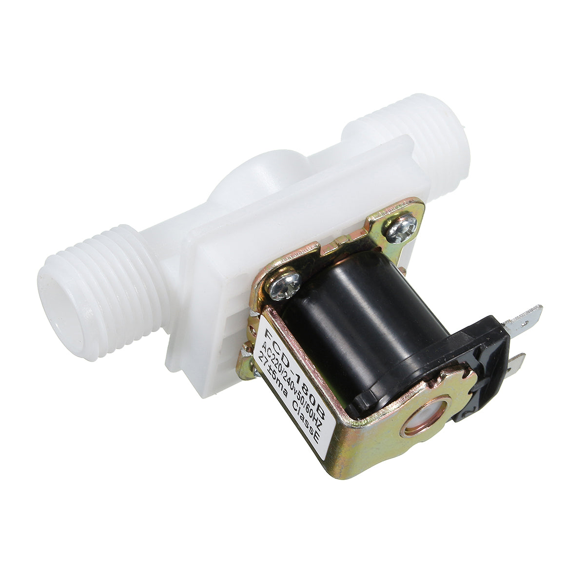 220V 1/2inch N/C Normally Closed Electric Solenoid Valve Water Air Inlet Flow Switch