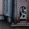 Moerae EDC Genuine Leather Multitool Flashlight Belt Sheath With Keychain Organizer