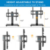 Universal TV Mount Stand, Height Adjustable Base & Swivel for 32-60 Inch