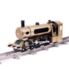 Teching Steam Train Model With Pathway Full Aluminum Alloy Model Gift Collection Toys