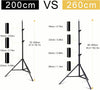 T-Shape Photo Backdrop Stand, 8.56 X 6.56Ft PVC Background Photography Support Stand System Kit with Carrying Bag & 4 Spring Clamps