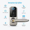 Smart Lock, Fingerprint Keyless Entry Locks with Touchscreen Keypad,Smart Lever Lock,Bluetooth Front Door Lock, Electronic Digital Deadbolt with Reversible Handle,Auto Lock,Free App,Ic Card
