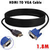 1080P Hdmi-Compatible to VGA Adapter Cable with Audio Converter Adapter 1.8 M Digital Hdmi-Compatible VGA Connector Cable for Hdtv/Projector/Tv/Dvd