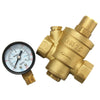 Adjustable DN15 Bspp Brass Water Pressure Reducing Valve with Gauge Flow