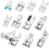 11Pcs Presser Feet, Sewing Machine Presser Foot Set Walking Foot Kit Presser Foot Feet Sewing Machine Spare Parts for Brother Singer Babylock Janome Toyota Low Shank Sewing Machines Use