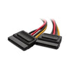 9-Pack Molex 4 Pin to 2 X 15 Pin SATA Power Cable for IDE to Serial ATA SATA Hard Drive Power Cable Adapter