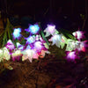 2pcs Solar Power 4 LED Lily Flower Lights Multi-Color Changing Outdoor Garden Patio Yard Stake Lamps