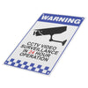 CCTV Warning Sign Sticker Security Video Surveillance Camera Safety Sign Reflactive Metal