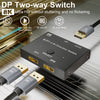 DP1.4 8K 3D Switch Splitter Selector Box 2 in 1 Out Two-Way Switcher 1920X1080P