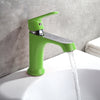 Household Multi-color Bath Kitchen Basin Faucet Cold and Hot Water Taps Green Orange White