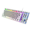 K16 87 keys Gaming Keyboard USB Wired RGB Rainbow Backlit Waterproof Mechanical Feeling Keyboard for Home Office