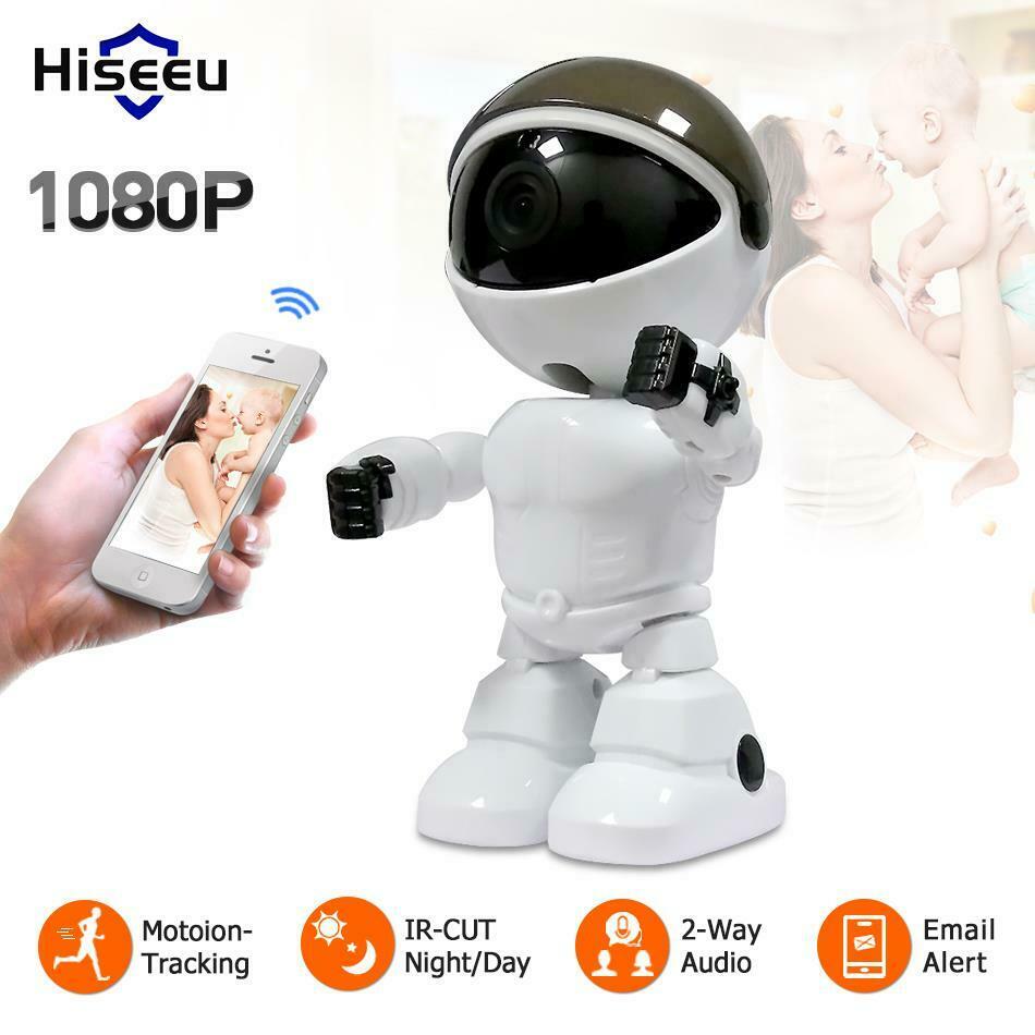 Hiseeu 2Mp/1.3Mp HD Wireless IP Camera Wi-Fi Robot Camera 1080P Wifi Night Vision EU Plug