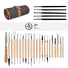 27PCS Clay Tools Soft Pottery Toolkit Set Sculpture Set Lace Cleaning Carving Knife Pottery Tools