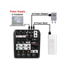 Bluetooth Wireless 4-channel Audio Mixer Portable Sound Mixing Console USB Interface black
