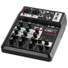 Bluetooth Wireless 4-channel Audio Mixer Portable Sound Mixing Console USB Interface black
