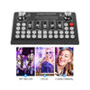 DC5V 1A K-Song Studio Audio Mixer Microphone Webcast Entertainment Streamer Live Sound Card for Phone Computer PC black