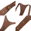 Quick Release Anti-Slip Dual Shoulder Leather Harness Camera Strap with Metal Hook for SLR / DSLR Cameras(Brown)