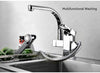 Kitchen Tap Mixer Faucet Pull Out Sprayer Tap Bathroom Dual Water Spouts 360 Degree Swivel