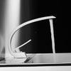 Single handle Chrome black raised pillar basin faucet Tap for Bathroom