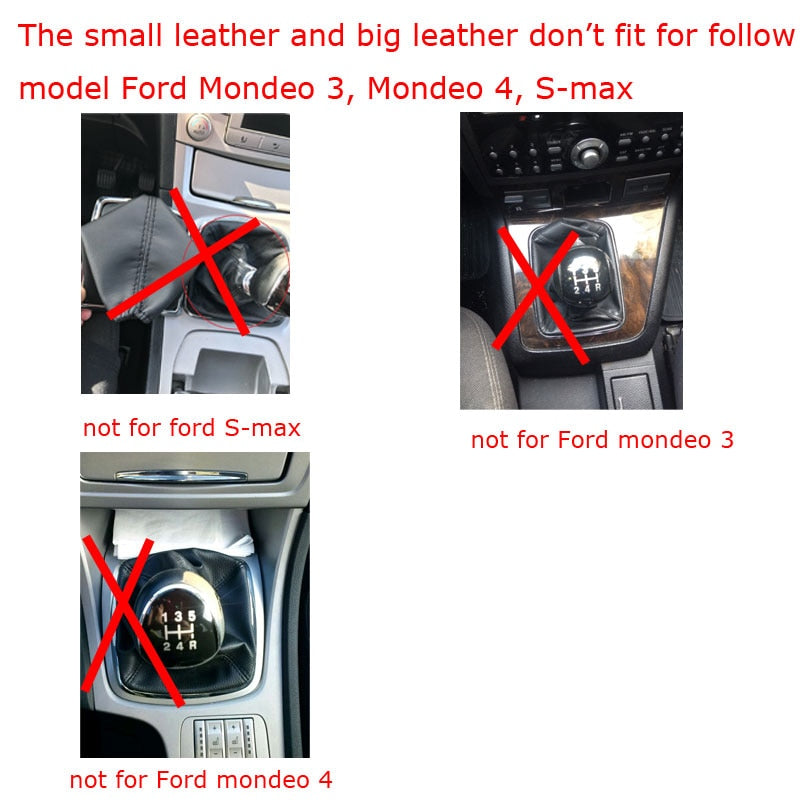 Silver Black Gear Shift Knob 5 Gear 6 Speed Manual For Ford Focus 2 MK2 FL MK3 MK4 MK7 GALAXY FIESTA