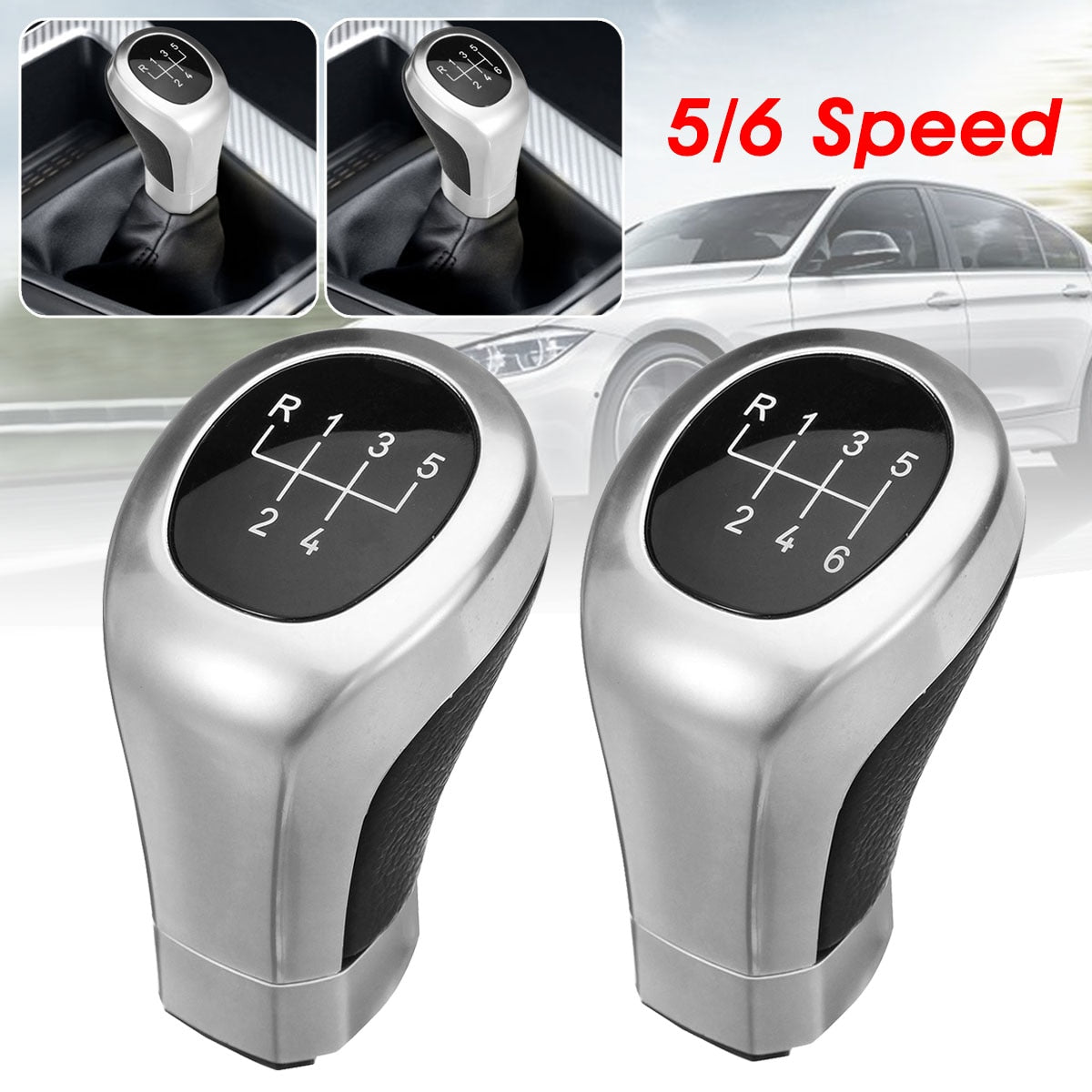 5 6 Speed Gear Shift Knob Shifter Lever Knob Head For BMW 1 3 series E81 E87 E88 E82 E90 E91 E92 E93