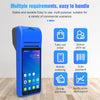 ZJ-6000 58mm PDA Handheld 5.5 inch Barcode Two-dimensional Code Android Smart Scan Code Cash Register Thermal Printing Machine, US Plug(Blue)