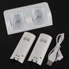 Charging Dock & 2 PCS Rechargeable Battery Pack Bundle For Wii Remote