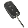 3 Button Remote Key FOB Shell Case+Uncut Blade For VW POlO