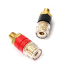 2pcs Copper Terminal Black Red for 4mm Banana Plug Connector Jack Speaker Cable Amplifier