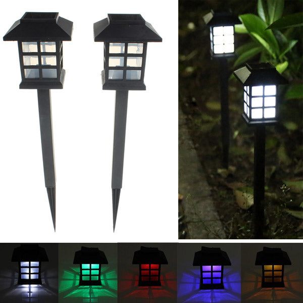 2pcs Garden Solar Oriental LED Lamp Outdoor Yard Lawn Decorative Light