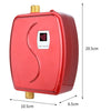 3800W Mini Electric Tankless Instant Hot Water Heater Bathroom Kitchen Washing Water Boiler Household Kitchen Appliance, Plug:220V EU Plug(Gold)