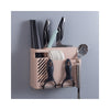 Wall-mounted Drain Holder Multifunction Kitchen Tableware Spoon Cutter Storage Towel Rack apricot