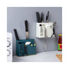 Wall-mounted Drain Holder Multifunction Kitchen Tableware Spoon Cutter Storage Towel Rack apricot