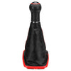 For Seat Leon 2000 2001 CarStyling Car 5 Speed 12mm Red Line Gear Stick Shift Knob with Leather Boot