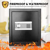 Fireproof Safe Box, 1.8 Cubic Feet Digital Safe Box Fireproof Waterproof Combination Lock Safe with Keypad, for Pistol Cash Jewelry Important Documents