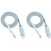 2X 1.8M Chip USB to RJ45 USB to RS232 Serial to RJ45 CAT5 Console Adapter Cable