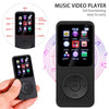 Portable MP3 MP4 Radio Player Audio Recorder Hiking Running Bluetooth-Compatible 5.0 Video Music Playing Speaker Build-In Mic Black without Card