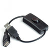 28cm USB Cable Male to Female Switch ON OFF Cable Toggle LED Lamp Power Cable Electronics Data Converting