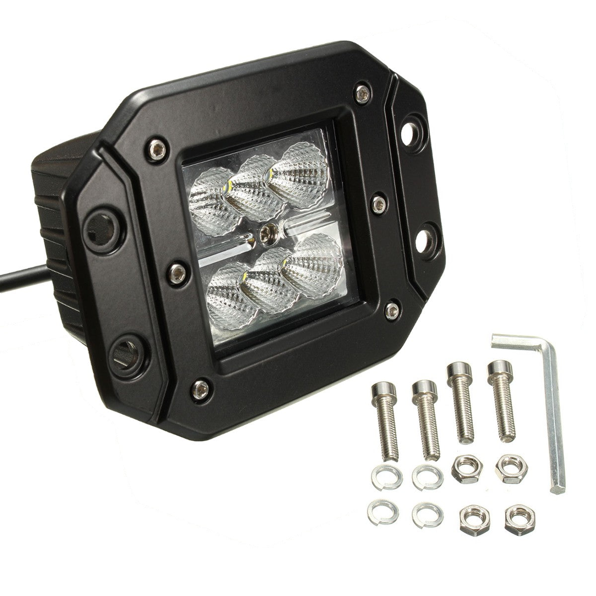5 Inch Square Cube LED Bulb POD Flood Working Light for Off Road Bumper 18W