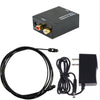 Digital Optical Coax to Analog- RCA L/R Audio Converter Adapter Fiber Cable