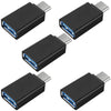 USB C to USB Adapter Type C OTG (5-Pack) USB C Male to USB 3.0 a Female Connector Compatible for Macbook Pro 2019 2018, Samsung Galaxy S10 S9 S8 Note 9 8, LG V40 V30 G6, Google Pixel 2 XL