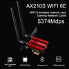 PCIE Wifi 6E Card AX210S Bluetooth 5.2 Dual Band PCI-E Wireless Wi-Fi Network Card Adapter, Linux Windows 10/11 64-Bit