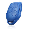 3 Button Blue Remote Key Fob Case with battery For Ford Transit MK7