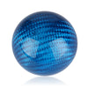 Blue Carbon Fiber Gear Shift Knob Round Ball Shape Fit Universal Car