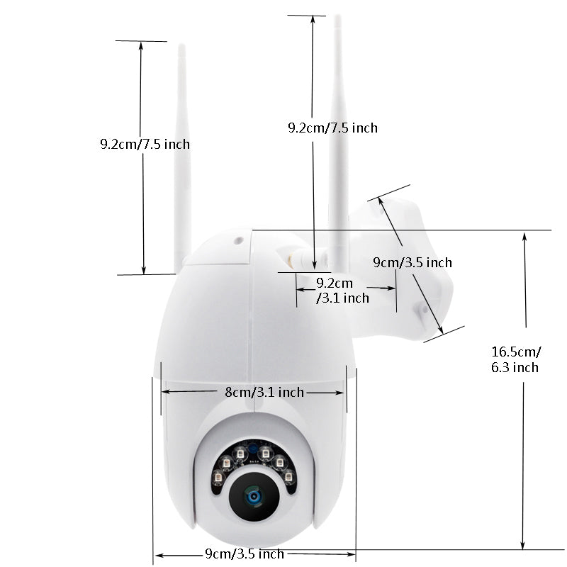 HD 1080P WIFI IP Camera Wireless PTZ ZOOM CCTV Home Security 60M IR Camera Waterproof IP66 Outdoor